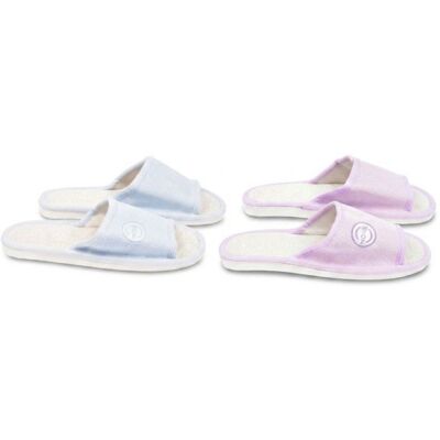 OZABI-Pantoufle Mule Femme Pack 2 Paires Tissu Gaufre Bout Ouvert MD10060 X2B - Publicité OZABI-Pantoufle Mule Femme Pack 2 Paires Tissu Gaufre Bout Ouvert MD10060 X2B - Publicité
