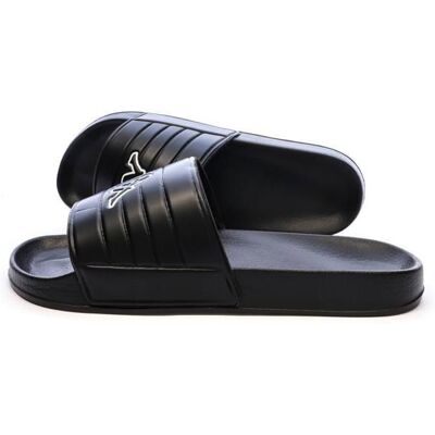 Claquettes Noires Homme Kappa Sarty Noir - Publicité Claquettes Noires Homme Kappa Sarty Noir - Publicité