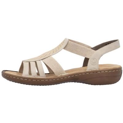 Sandales à Elastiques Rieker Morelia - Beige Beige - Publicité Sandales à Elastiques Rieker Morelia - Beige Beige - Publicité