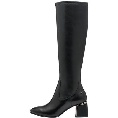 Botte Femme - TAMARIS - Noir - Cuir et simili cuir stretch - Talon large 6 cm - Zip intérieur Noir - Publicité Botte Femme - TAMARIS - Noir - Cuir et simili cuir stretch - Talon large 6 cm - Zip intérieur Noir - Publicité