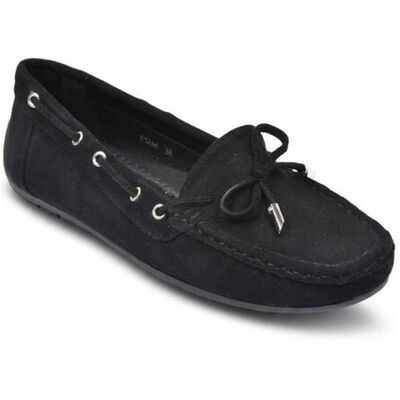 OZABI Mocassins Femme Lacet Daim Bobo Chic 3 Coloris 36-41 FT246 NOIR Noir - Publicité OZABI Mocassins Femme Lacet Daim Bobo Chic 3 Coloris 36-41 FT246 NOIR Noir - Publicité