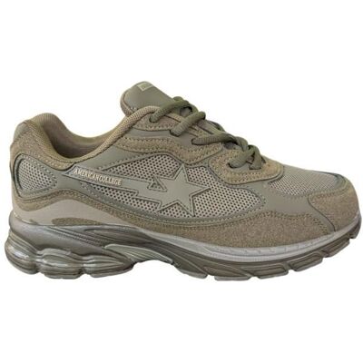 AMERICAN COLLEGE - Baskets - kaki - Kaki - 41 - Chaussures Homme Marron - Publicité AMERICAN COLLEGE - Baskets - kaki - Kaki - 41 - Chaussures Homme Marron - Publicité