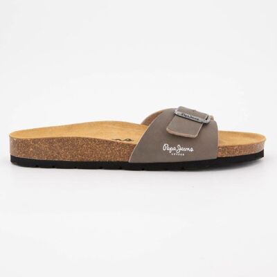 Mule avec fermeture à boucle semelle plate Homme PEPE JEANS Beige - Publicité Mule avec fermeture à boucle semelle plate Homme PEPE JEANS Beige - Publicité