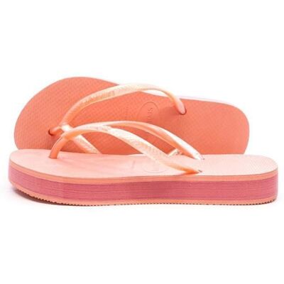 Tongs Rose Femme Havaianas Slim Platform Infrad Rose - Publicité Tongs Rose Femme Havaianas Slim Platform Infrad Rose - Publicité