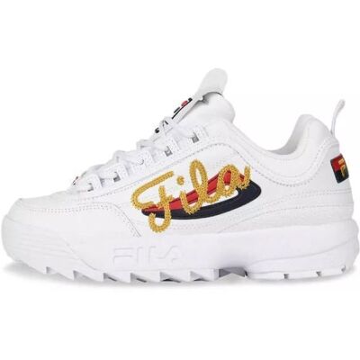Basket Femme - FILA - DISRUPTOR 2 SIGNATURE - Cuir - Lacets - Blanc Blanc - Publicité Basket Femme - FILA - DISRUPTOR 2 SIGNATURE - Cuir - Lacets - Blanc Blanc - Publicité