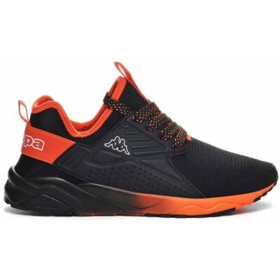 Sneakers - KAPPA - San Puerto Sportswear - Enfant Garçon - Lacets - Noir/Orange - Dessus mesh respirant Noir - Publicité Sneakers - KAPPA - San Puerto Sportswear - Enfant Garçon - Lacets - Noir/Orange - Dessus mesh respirant Noir - Publicité