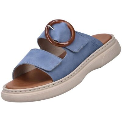 Rieker Mules pour Femme V3050-14 Bleu Bleu - Publicité Rieker Mules pour Femme V3050-14 Bleu Bleu - Publicité