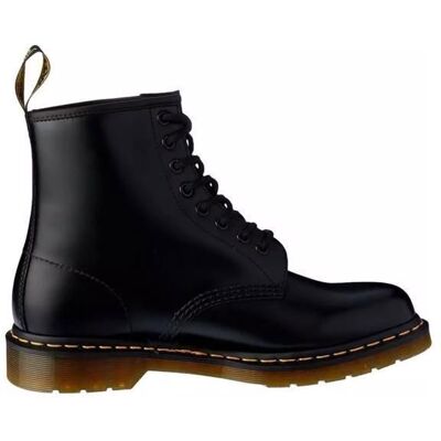 Dr Martens Boots en cuir noir - Marque - 8 oeillets - Couture norvégienne - Semelle caoutchouc Noir - Publicité Dr Martens Boots en cuir noir - Marque - 8 oeillets - Couture norvégienne - Semelle caoutchouc Noir - Publicité