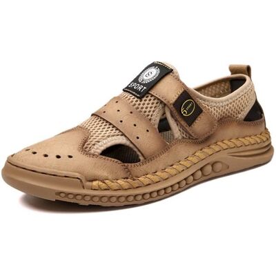 Sandale Été Homme Extérieur Plats en Maille Respirante Casual Retro - INSFITY - Brun - Scratch Marron - Publicité Sandale Été Homme Extérieur Plats en Maille Respirante Casual Retro - INSFITY - Brun - Scratch Marron - Publicité