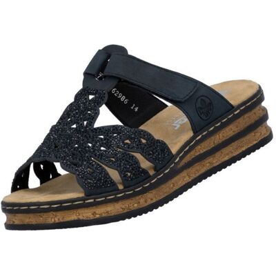 Rieker Mules pour Femme 62986-14 Noir Noir - Publicité Rieker Mules pour Femme 62986-14 Noir Noir - Publicité