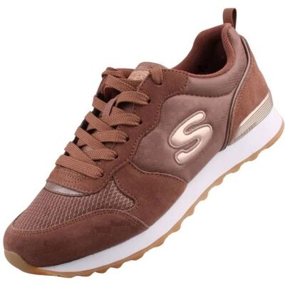 SKECHERS OG 85 Goldn Gurl — Baskets femme daim-nubuck marron mousse mémoire Marron - Publicité SKECHERS OG 85 Goldn Gurl — Baskets femme daim-nubuck marron mousse mémoire Marron - Publicité