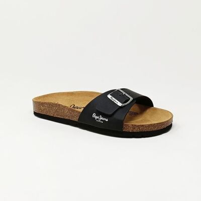 Mule Homme - Pepe Jeans - CS Bio Noir - Indispensable pour lété Noir - Publicité Mule Homme - Pepe Jeans - CS Bio Noir - Indispensable pour lété Noir - Publicité