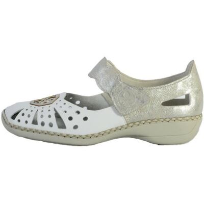 Sandales Rieker Cuir Rieker Blanc Femme Blanc - Publicité Sandales Rieker Cuir Rieker Blanc Femme Blanc - Publicité