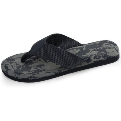Isotoner Tongs très confortables tiges larges camo marine homme Bleu - Publicité Isotoner Tongs très confortables tiges larges camo marine homme Bleu - Publicité