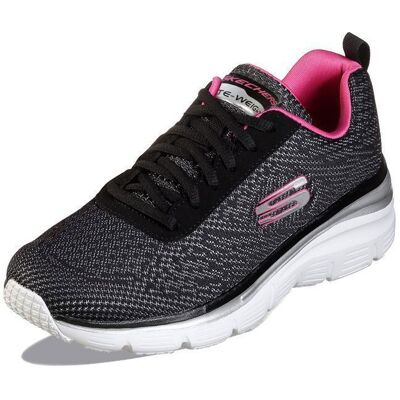 Baskets Skechers Fashion Fit - Bold Boundaries 12719-BKHP - Femme - Noir - Lacets Noir - Publicité Baskets Skechers Fashion Fit - Bold Boundaries 12719-BKHP - Femme - Noir - Lacets Noir - Publicité