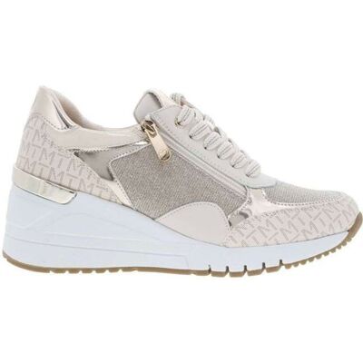 marco tozzi Baskets basses talon compensé haut Beige - Publicité marco tozzi Baskets basses talon compensé haut Beige - Publicité