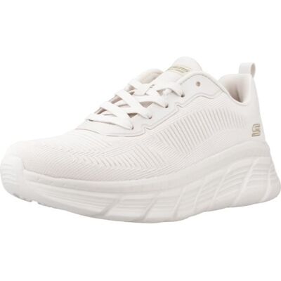 Baskets SKECHERS 117385S Beige - Femme - Lacets - Plat - Publicité Baskets SKECHERS 117385S Beige - Femme - Lacets - Plat - Publicité