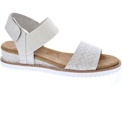 Sandales - SKECHERS - Desert Kiss - Couleur Blanco - Hauteur Basse - Talon Plat - Publicité Sandales - SKECHERS - Desert Kiss - Couleur Blanco - Hauteur Basse - Talon Plat - Publicité