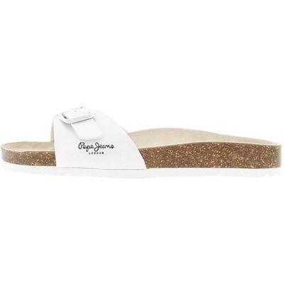 519 Claquettes mules Oban nacar - Pepe jeans Blanc - Publicité 519 Claquettes mules Oban nacar - Pepe jeans Blanc - Publicité