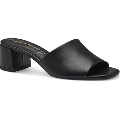 Mules Tamaris - BLACK CASUAL OPEN MULES - Noir - Femme - Cuir Noir - Publicité Mules Tamaris - BLACK CASUAL OPEN MULES - Noir - Femme - Cuir Noir - Publicité