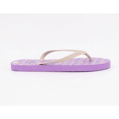 Tong imprimé vagues Femme TORRENTE Violet - Publicité Tong imprimé vagues Femme TORRENTE Violet - Publicité