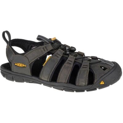 Sandales Homme KEEN Clearwater CNX Leather 1013107 - Cuir - Gris - Lacets Gris - Publicité Sandales Homme KEEN Clearwater CNX Leather 1013107 - Cuir - Gris - Lacets Gris - Publicité