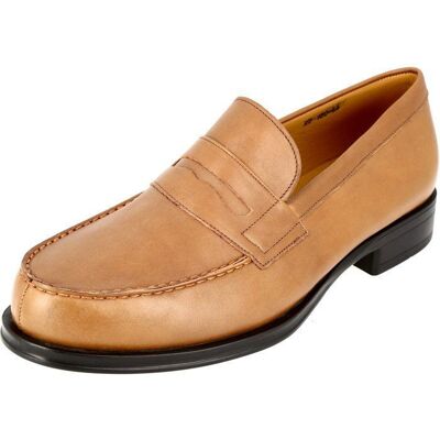 BELYM Mocassin homme de ville en Véritable cuir cognac MC100 39 Marron - Publicité BELYM Mocassin homme de ville en Véritable cuir cognac MC100 39 Marron - Publicité