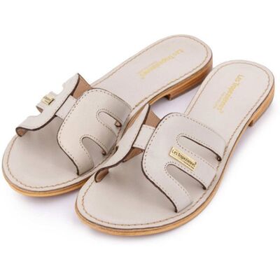Sandales Les Tropeziennes Par M.Belarbi Damia - Femme - Cuir - Crème - Confort exceptionnel Beige - Publicité Sandales Les Tropeziennes Par M.Belarbi Damia - Femme - Cuir - Crème - Confort exceptionnel Beige - Publicité