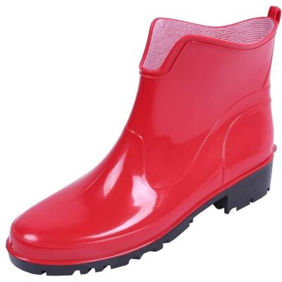 Bottes de pluie courtes rouges pour femme LEMIGO - PVC thermoplastique - Bottines Chelsea Rouge - Publicité Bottes de pluie courtes rouges pour femme LEMIGO - PVC thermoplastique - Bottines Chelsea Rouge - Publicité