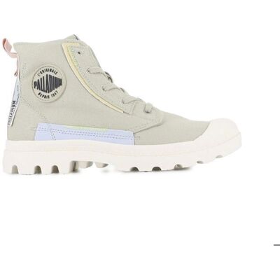 Baskets femme Palladium Pampa Underlayer - eucalyptus-m Gris - Publicité Baskets femme Palladium Pampa Underlayer - eucalyptus-m Gris - Publicité