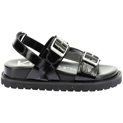 Sandales - KICKERS - Neosummer Kid - Cuir - Noir - Fermeture Scratch Noir - Publicité Sandales - KICKERS - Neosummer Kid - Cuir - Noir - Fermeture Scratch Noir - Publicité