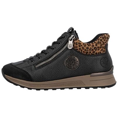 Basket Basse à Lacets Et Zip Rieker Kasanga - Noir Noir - Publicité Basket Basse à Lacets Et Zip Rieker Kasanga - Noir Noir - Publicité