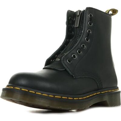Boots Dr Martens 1460 Pascal Front ZIP - Femme - Noir - Cuir - Fermeture éclair - Compensé Noir - Publicité Boots Dr Martens 1460 Pascal Front ZIP - Femme - Noir - Cuir - Fermeture éclair - Compensé Noir - Publicité