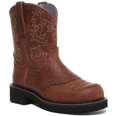Ariat Fatbaby Saddle botte de cheville western en brun blanc pour femmes (Brun Blanc 37) Blanc - Publicité Ariat Fatbaby Saddle botte de cheville western en brun blanc pour femmes (Brun Blanc 37) Blanc - Publicité