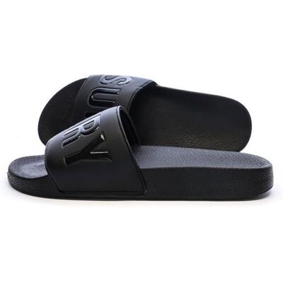 Claquettes Noir Homme Superdry Pool Slide Noir - Publicité Claquettes Noir Homme Superdry Pool Slide Noir - Publicité