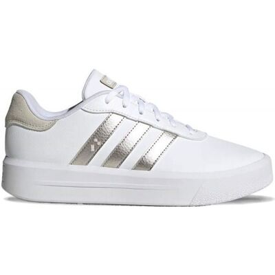 Chaussures Adidas Court Platform W pour Femme - Blanc - Synthétique - Lacets Blanc - Publicité Chaussures Adidas Court Platform W pour Femme - Blanc - Synthétique - Lacets Blanc - Publicité