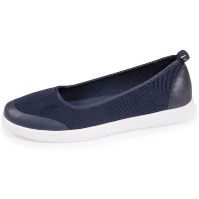 Isotoner Ballerines marine femme Bleu - Publicité Isotoner Ballerines marine femme Bleu - Publicité