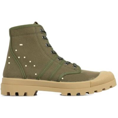 Bottes PATAUGAS Originale - Vert Olive - Coton Bio - Lacets - Femme Vert - Publicité Bottes PATAUGAS Originale - Vert Olive - Coton Bio - Lacets - Femme Vert - Publicité