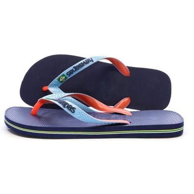 Tongs Marine Mixte Havaianas Brasil Mix Infradito Bleu - Publicité Tongs Marine Mixte Havaianas Brasil Mix Infradito Bleu - Publicité