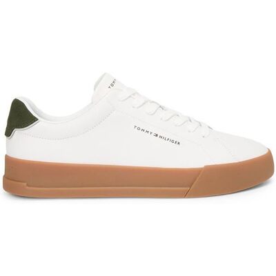 Baskets TOMMY HILFIGER Homme Blanc Blanc - Publicité Baskets TOMMY HILFIGER Homme Blanc Blanc - Publicité