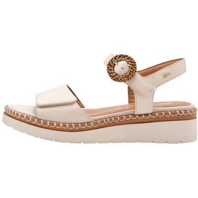 Sandales Cuir Compensé Tamaris Comfort - Ivoire Beige - Publicité Sandales Cuir Compensé Tamaris Comfort - Ivoire Beige - Publicité