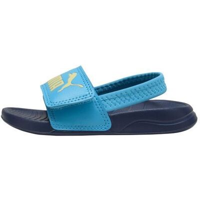 Sandales à Scratch Puma Inf Popcat 20 Backstrap AC Inf - Bleu - Or Bleu - Publicité Sandales à Scratch Puma Inf Popcat 20 Backstrap AC Inf - Bleu - Or Bleu - Publicité