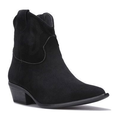 Bottines santiags basses avec surpiqûres décoratives. pour femme - Bottines - La Modeuse Noir - Publicité Bottines santiags basses avec surpiqûres décoratives. pour femme - Bottines - La Modeuse Noir - Publicité