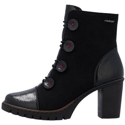 Bottine Talon à Elastique Et Zip Rieker Nabukino - Noir Noir - Publicité Bottine Talon à Elastique Et Zip Rieker Nabukino - Noir Noir - Publicité