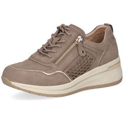 Basket Femme - CAPRICE - Beige - Nubuk - Lacets et zip Beige - Publicité Basket Femme - CAPRICE - Beige - Nubuk - Lacets et zip Beige - Publicité