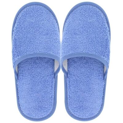 Chaussons de bain - LINNEA - PURE Bleu Mer - Taille Large L - Semelle élastomère anti-dérapante Blanc - Publicité Chaussons de bain - LINNEA - PURE Bleu Mer - Taille Large L - Semelle élastomère anti-dérapante Blanc - Publicité