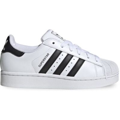 Basket - ADIDAS - Superstar II J - Blanc - Tige cuir - Lacets Blanc - Publicité Basket - ADIDAS - Superstar II J - Blanc - Tige cuir - Lacets Blanc - Publicité