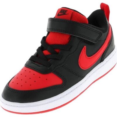 Chaussures - NIKE - Court Borough - Enfant Garçon - Noir - Serrage scratch Noir - Publicité Chaussures - NIKE - Court Borough - Enfant Garçon - Noir - Serrage scratch Noir - Publicité