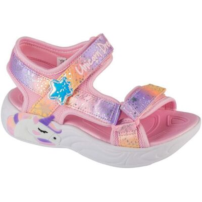 Sandales - SKECHERS - Unicorn Dreams Majestic Bliss - Rose - Textile - Scratch - Semelles lumineuses Rose - Publicité Sandales - SKECHERS - Unicorn Dreams Majestic Bliss - Rose - Textile - Scratch - Semelles lumineuses Rose - Publicité