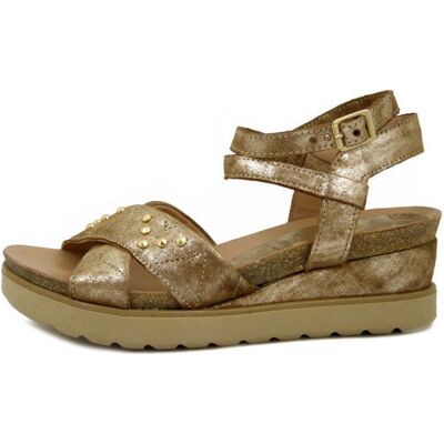 Sandale nu-pied pour Femme - MJUS - Beige - Cuir douce - Talon compensé Beige - Publicité Sandale nu-pied pour Femme - MJUS - Beige - Cuir douce - Talon compensé Beige - Publicité